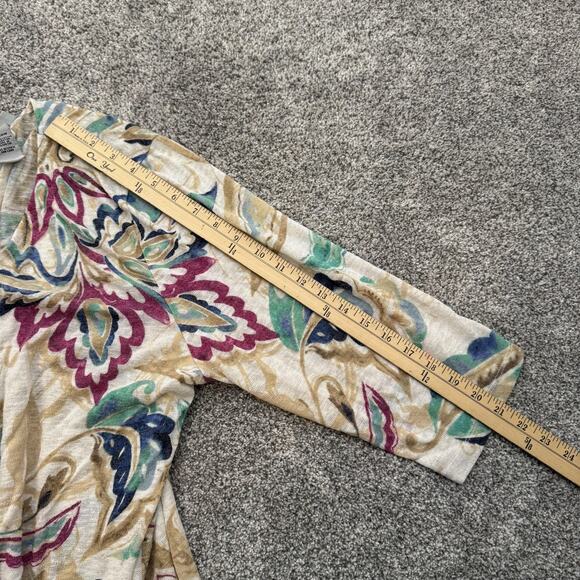 Catherines Cardigan Womens 1X 18/20W Paisley Open Front Lightweight Sweater Top - Picture 5 of 11